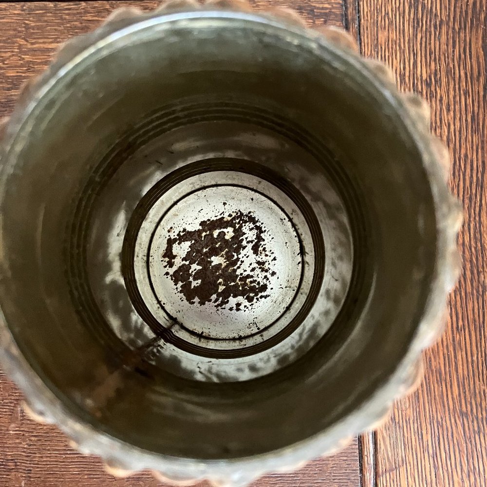 Quirky Tramp Art Vase - Shells, Beads, McDonald's Spoons -1970's - One of a Kind - Picture 6 of 9